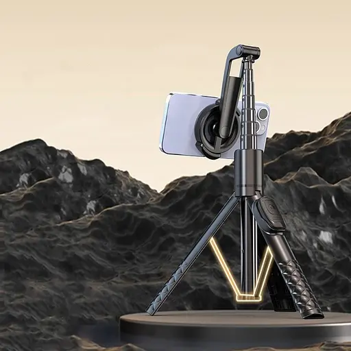 Штатив-тренога Adyss A67P-C с пультом и магнитным держателем 1.3m черный - фото 10