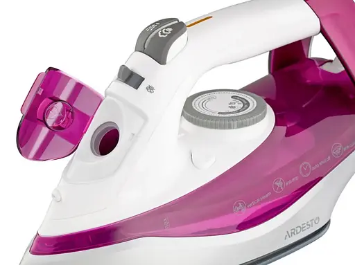 Гладильный паровой утюг ARDESTO IR-C2230-BUR с керамическим покрытием подошвы 30мл 2200Вт Розовый/Белый - фото 6