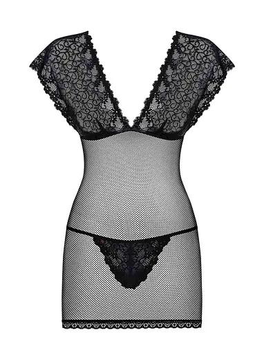 Комплект білизни Obsessive 821-CHE-1 L/XL чорний - фото 5