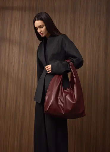 Женская сумка Sambag HOBO L бургунди 34 х 37 х 16 см (53300013) - фото 1