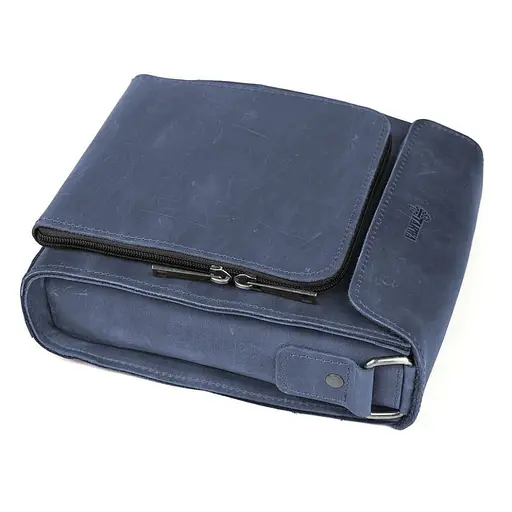 Мужская кожаная сумка через плечо TARWA 26х22х6 см sum0028374 - фото 8