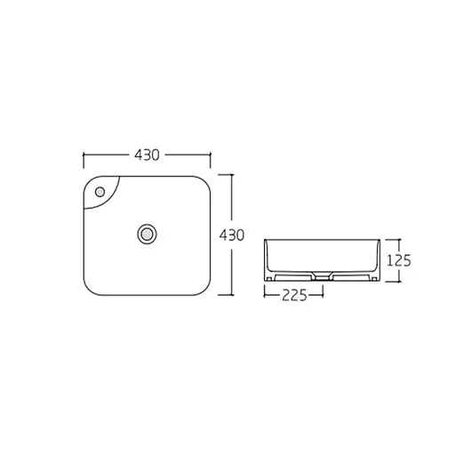 Умивальник Qtap Stork 430x430x125 White QT15116137W, Білий - фото 2