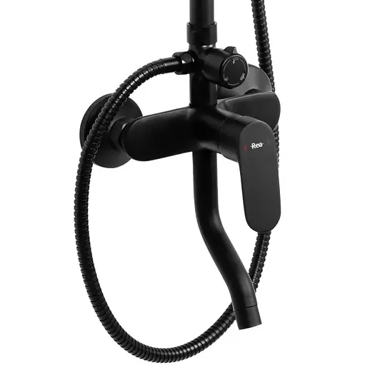 Душова система Rea Salton black з виливом REA-P2409, Чорний матовий - фото 2