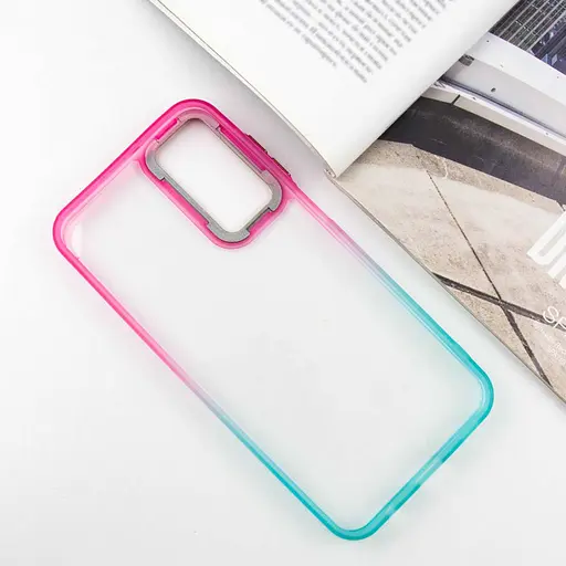 Чохол TPU+PC Fresh sip series для Samsung Galaxy A24 4G Бірюзовий / Рожевий - фото 3