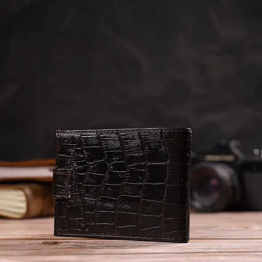 Мужской кожаный кошелек Canpellini 11х8.3х1 см acs0025709 - фото 7