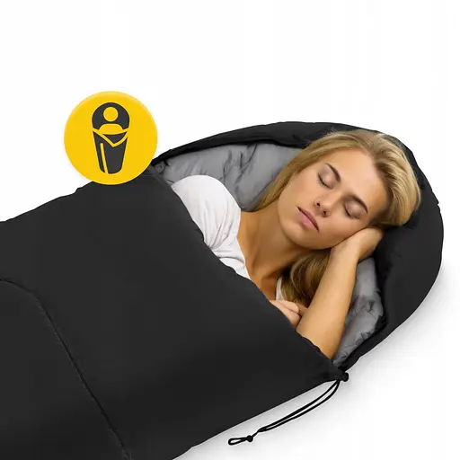 Спальный мешок (спальник) одеяло Mountain Goat Standard 2 в 1 MG0014 8 ...+20°C R Black/Grey (P-5905973400954) - фото 7