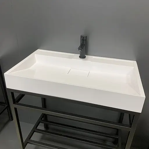 Раковина Adamant умывальник VISION искусственный камень прямоугольная - фото 2