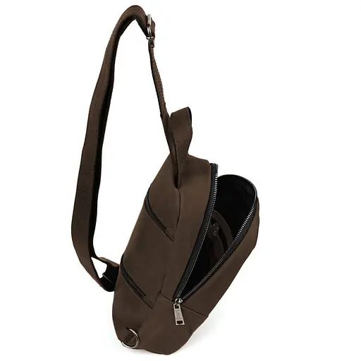 Рюкзак слинг кожаный объемный с карманами TARWA 28х22х7 см sum0028217 - фото 4