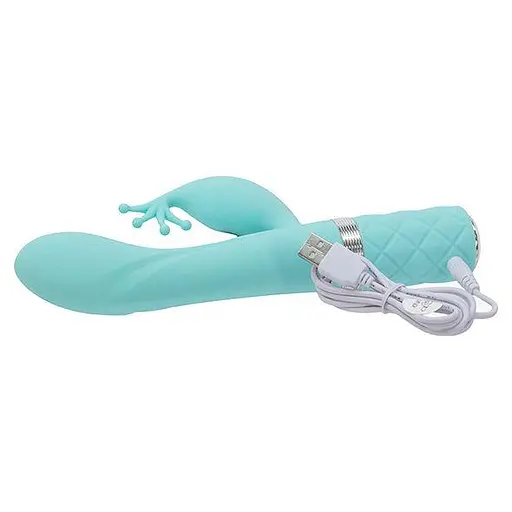 Вібратор кролик Pillow Talk Kinky Teal 21 см зелений - фото 3