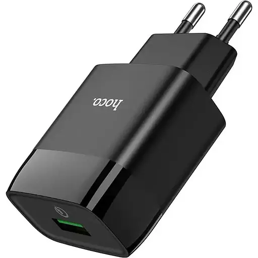 Сетевое зарядное устройство Hoco C72Q Glorious 18W Black (732507) [125143] - фото 3