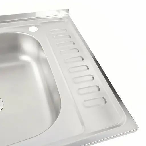 Кухонна мийка з нержавіючої сталі Platinum сатин 6050 L (0,5/160 мм), Satin - фото 1