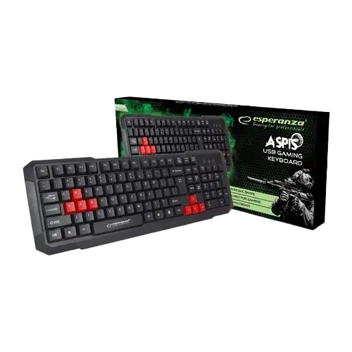 Клавіатура Esperanza EGK102 Red Black (EGK102RUA) - фото 2