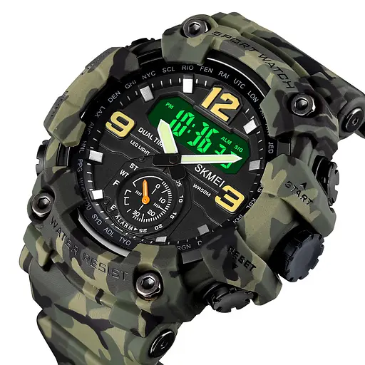 Наручний годинник чоловічий 1637CMGN Camo Green. Skmei acs0030658 - фото 2