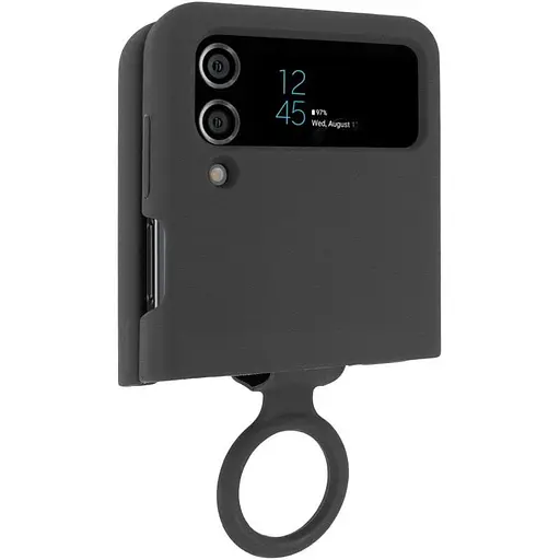 Чехол Foldables Silicone Cover Lakshmi AAA для Samsung Galaxy Z Flip4 Черный / Black