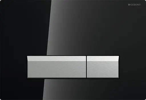 Клавіша змиву з вбудованою системою видалення запаху Geberit Sigma40 чорний алюміній 115.600.SJ.1, Чорний - фото 1