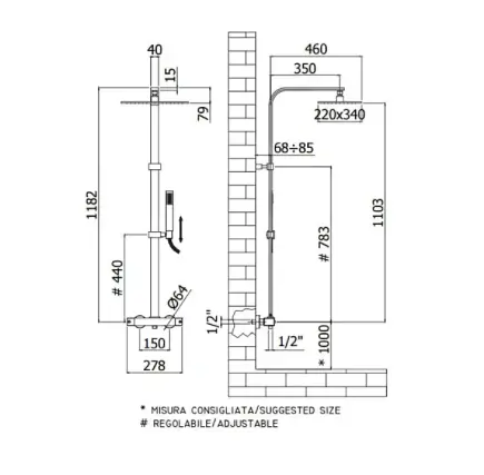 Душова система Paffoni ZCOL 665 CR, Хром - фото 2