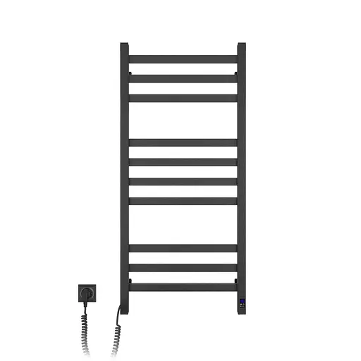 Електрична рушникосушка Navin Авангард 480x1000 Sensor лівобічна з таймером, чорний муар 12-228153-4810, Чорний матовий, Ліве, Електронний - фото 5