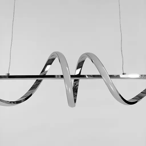 Видовжена люстра Wave у срібному корпусі в 2-х розмірах Line.F Довжина 100 см - фото 2