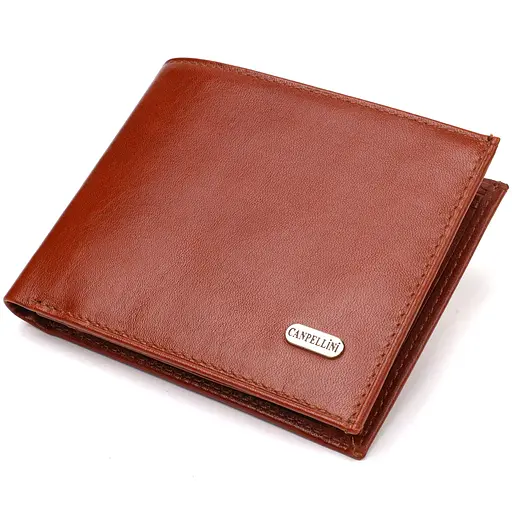 Мужской кожаный кошелек Canpellini 12х9.7х1 см acs0025694 - фото 1
