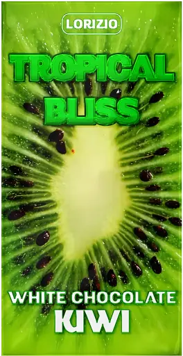 Білий шоколад Lorizio "TROPICAL BLISS KIWI" зі смаком ківі 100 г - фото 1