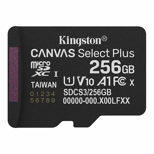 Kingston Карта пам'яті Kingston microSD 256GB C10 UHS-I A1 V10 R150MB/s - фото 1