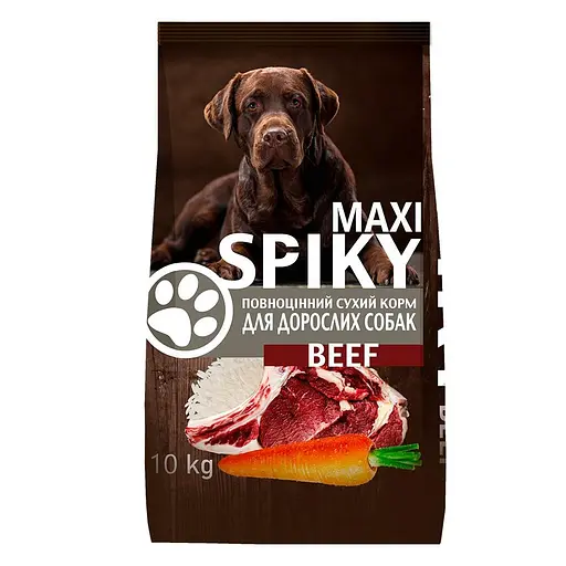 Сухий корм Spiky для собак з яловичиною 10 кг - фото 1