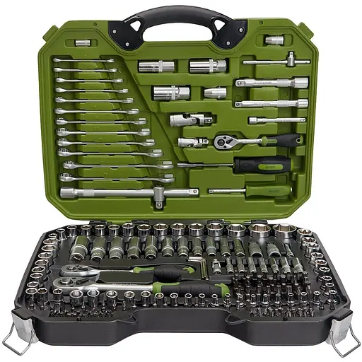 Універсальний набір інструментів Alloid 1/4, 3/8, 1/2, 218 предметів (НГ-4218П) - фото 1