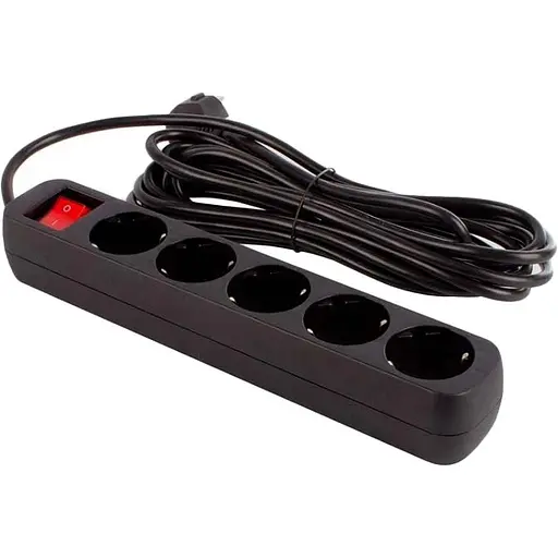 Мережевий фільтр-подовжувач ColorWay CW-PSEA53BK 5 розеток 3 м Black - фото 4
