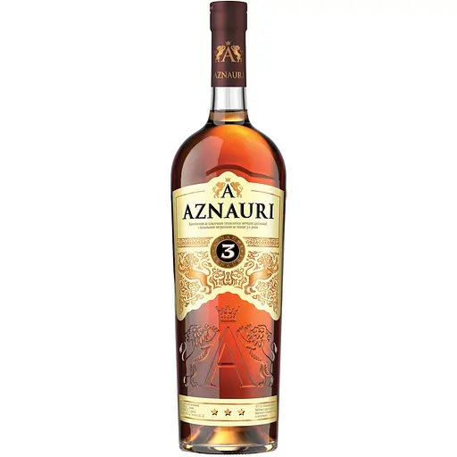 Бренді України Aznauri 3 зірки, 40%, 1 л (907567) - фото 1
