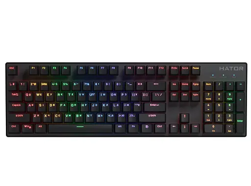 Клавіатура ігрова механічна бездротова HATOR HTK-204 UA Icefall Mecha wireless Rainbow Black