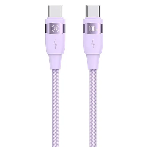 Дата кабель Usams US-SJ633 U85 Type-C to Type-C 100W (2m) Purple