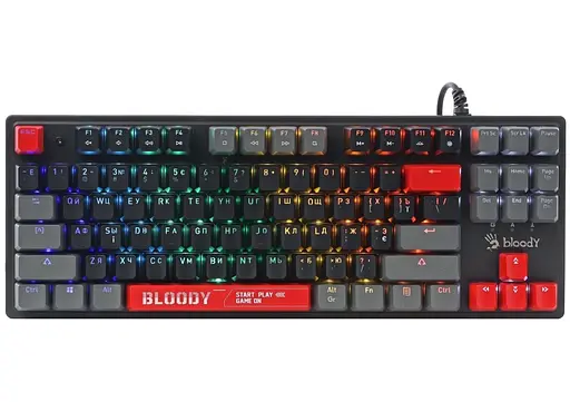 Клавіатура ігрова механічна A4Tech Bloody S-310-N BLMS Red Plus Switch USB RGB Black - фото 1