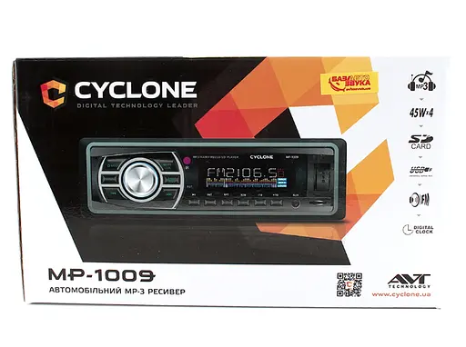 Автомобильная Bluetooth магнитола Cyclone MP-1009 мультимедийный центр универсальный - фото 4