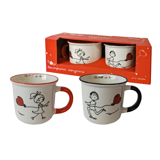 Набір чашок Vittora Нестримні почуття 355 мл 2 шт. (147439) - фото 5