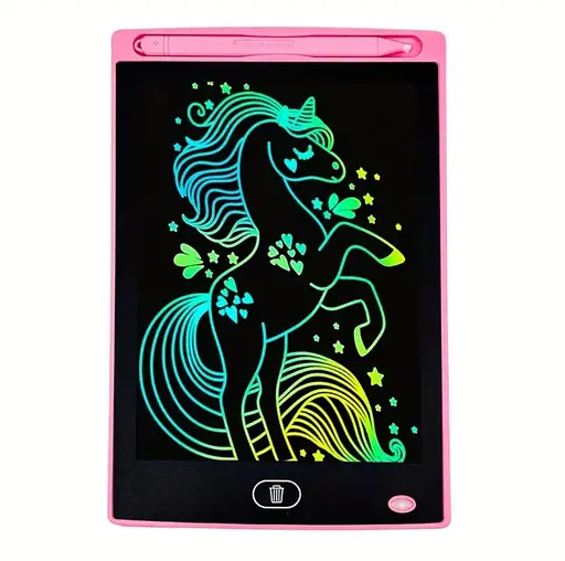 8.5 дюймов цветной ЖК-планшет для письма, детский блокнот для рисования, планшет для рисования. Розовый - фото 1