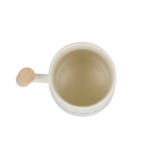 Кухоль керамічний OldBro для старого друга з дерев'яною ручкою кришкою та ложкою 480 мл white - фото 4