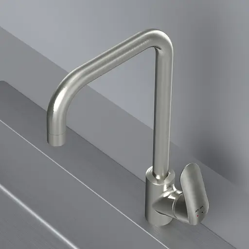 Смеситель для кухни Am.Pm Like G-подобный излив сатин F8006011 Хром матовый - фото 4