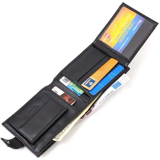 Мужской кожаный кошелек Canpellini 12.2х9.5х2 см acs0025664 - фото 5