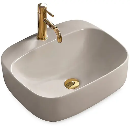 Умивальник Rea Luiza 50 grey mat накладний REA-U5601, Сірий - фото 1