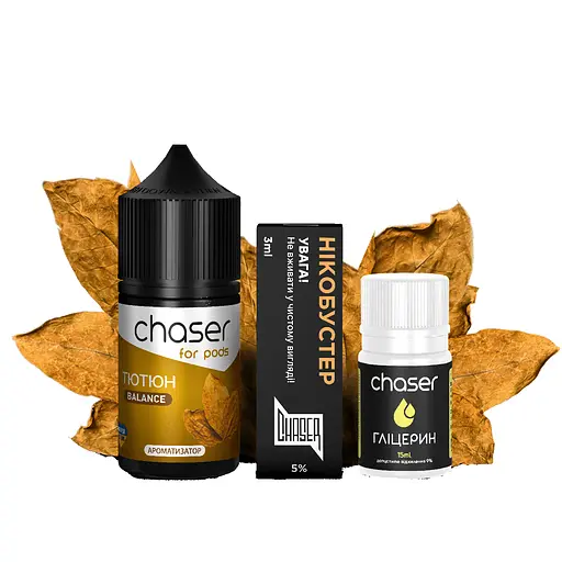 Набор компонентов для самозамеса солевой заправки CHASER For Pods BALANCE NEW 30 мл Табак, 0-50 мг (15630)