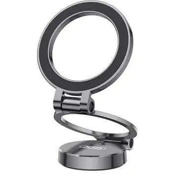 Автодержатель XO C161 Apple magsafe magnetic tri-fold phone holder with magnet ring черный - фото 1