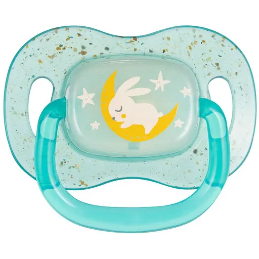 Пустышка силиконовая симметричная Canpol babies NightGlow 0-6 месяцев 2 шт. розовая (34/942_pin) - фото 3