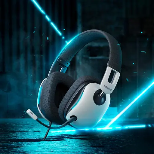 Накладні навушники Baseus GoPlay 1+ Max Gaming Wired Headphones, 7.1 VSS, USB, white - фото 14
