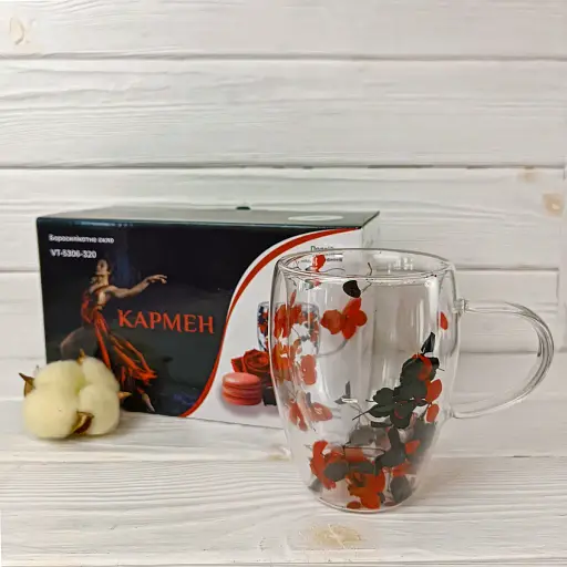 Набір чашок Vittora Кармен з подвійним дном 2 шт. 320 мл (141374) - фото 2