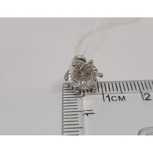 Срібні пуссети Tango з фіанітами. 520238С - фото 4