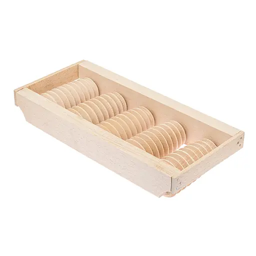 Масажер для стоп дерев'яний для профілактики плоскостопості та рефлекторного масажу на 5 роликів на одну ногу, Woodly 87035 - фото 2