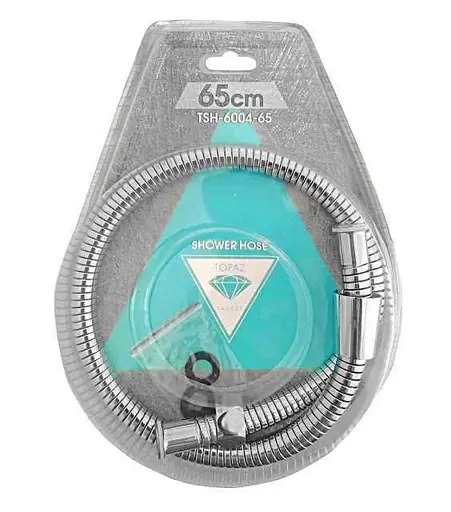 Шланг для душу Topaz TSH-6004 65см, Хром - фото 1