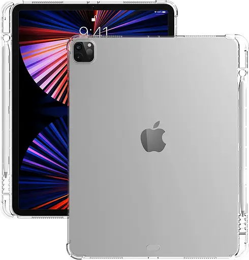 Чехол-накладка DK для Apple iPad Pro 12.9" 5gen 2021 Silicone Corner Air Bag cлот cтилус (015057) clear - фото 3