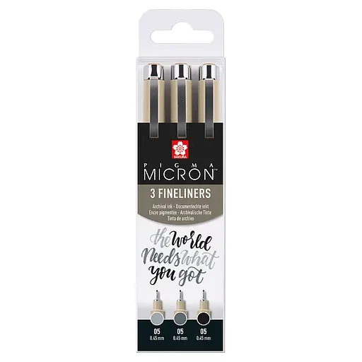 Набір лінерів Pigma Micron 05 BASIC 3 кольори Sakura - фото 1