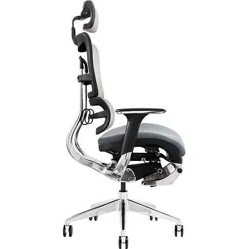 Офисное кресло GT Racer X-801L (W-20, B-40), светло-серое (X-801L Bright Gray (W-20 B-40)) - фото 4